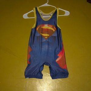 Boys Superman wrestling singlet